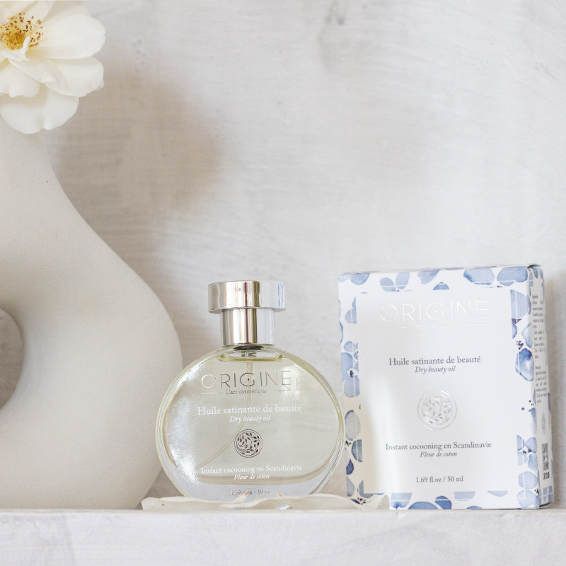 Huile satinante de beauté - Fleur de coton - Instant cocooning en Scandinavie